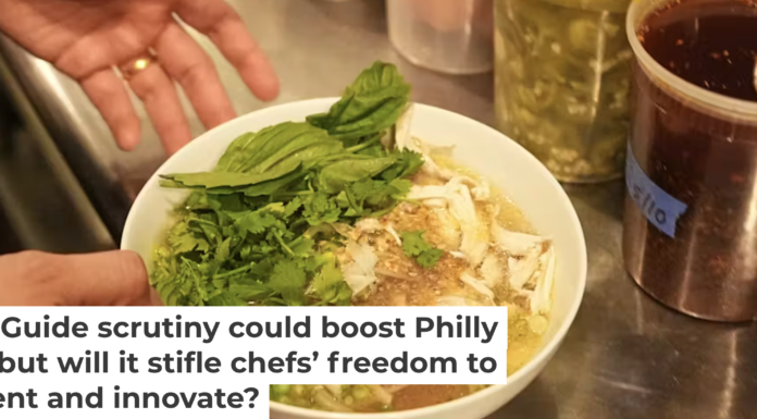Chef Phila Lorn prepares a bowl of noodle soup at Mawn restaurant in Philadelphia. AP Photo/Matt Rourke